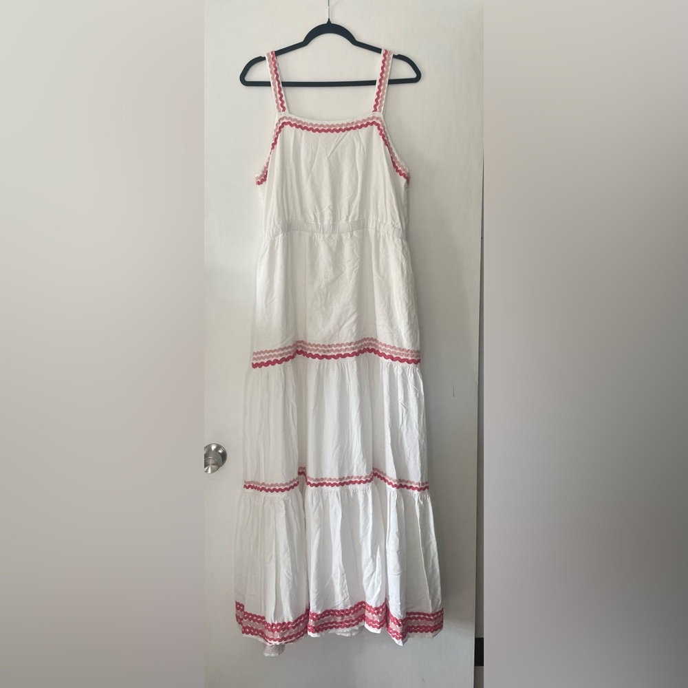 Splendid Riviera Rick Rack Maxi Dress White - Picture 3 of 4